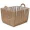 Simplify Small Vertical Weave Storage Basket with Round Handles
